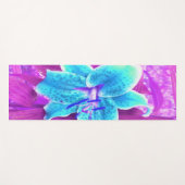 アクアかわいらしブルースターガーザーリリリオンパープル ヨガマット (正面(横))