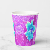 アクアかわいらしブルースターガーザーリリリオンパープル 紙コップ (裏面)