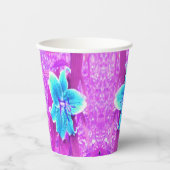 アクアかわいらしブルースターガーザーリリリオンパープル 紙コップ (正面)
