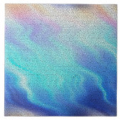 アクアかわいらしブルーパープルパステルモザイクタイル タイル (正面)