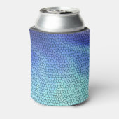 アクアかわいらしブルーパープルパステルモザイクタイル 缶クーラー (缶裏面)