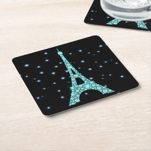 アクアきらきら光るエッフェルタワー スクエアペーパーコースター (アングル)