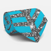 アクアきらめくブルーグリッター ネクタイ (ロール)
