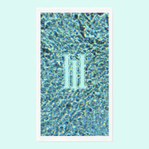 アクアきらめくブルーターコイズウィズモノグラム