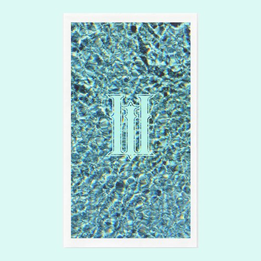 アクアきらめくブルーターコイズウィズモノグラム