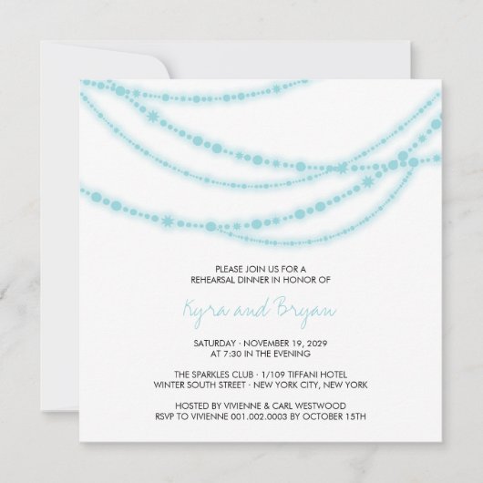 アクアきらめくライツ結婚のリハーサルディナー 招待状 (正面)