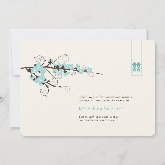 アクアさくらんぼ桜スワーズアジア結婚ズ 招待状 (裏面)
