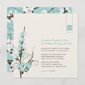 アクアさくらんぼ桜スワーズアジア結婚ズ 招待状 (正面/裏面)