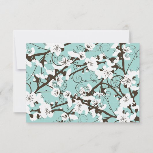 アクアさくらんぼ花咲シックなアジアの結婚披露宴 招待状 (裏面)