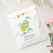 アクアとイエローホットエアバルーンありがとう フェイバーバッグ (封をした状態)