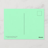 アクアとグリーンの森の風景抽象芸術ツリー ポストカード (裏面)