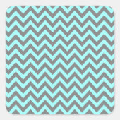 アクアとグレイのジグザグ2 スクエアシール (正面)