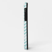 アクアとグレーシェブロンのパターン Case-Mate iPhoneケース (裏面/左)