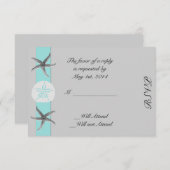 アクアとグレーバンドのヒトデの応答カード 出欠カード (正面/裏面)