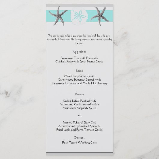 アクアとグレーバンドヒトデ結婚ィスのメニュー メニュー (正面)