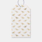アクアとゴールドの花柄 ギフトタグ (裏面)