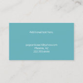 アクアとシルバーのページャントコーチビジネスカード 名刺 (裏面)