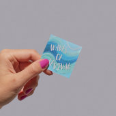 アクアとシーフォーム波クリスチャンステッカー スクエアシール