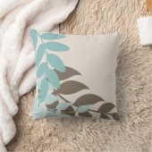 アクアとタンモダンつる植物 クッション (ブランケット)