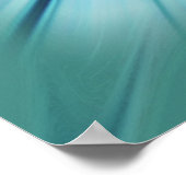 アクアとターコイズロータスマンダラポスタープリント ポスター (角)