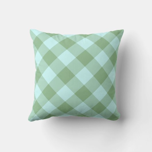 アクアとダークシーグリーンジンガム クッション (裏面)