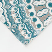 アクアとテープの詳細なマンダラパターン フリースブランケット (角)