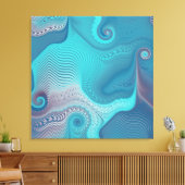アクアとトープ海洋スワーズ抽象芸術 キャンバスプリント (インサイチュ (リビング))