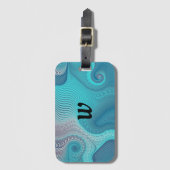 アクアとトープ海洋渦巻きイニシャル ラゲッジタグ (正面縦)