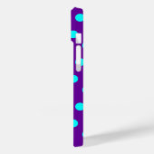アクアとパープルの水玉模様 Case-Mate iPhoneケース (裏面 / 左)