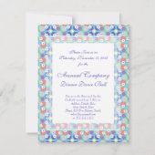 アクアとパープルの50年代レトロチックモダン 招待状 (裏面)