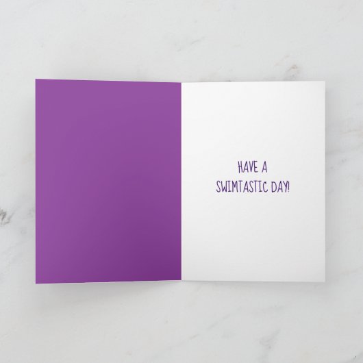 アクアとパープルシンクロナイズドスイミングパーソナライズされた カード (内部)