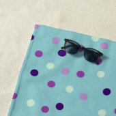 アクアとパープルシンクロナイズドスイミングパーソナライズされた ビーチタオル (インサイチュ)