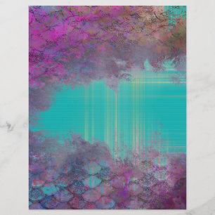 アクアとパープルマーメイドグランジスクラップブックページ