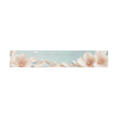 アクアとピンクのフローラ結婚式招待状 招待状ベリーバンド (フラット)