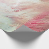 アクアとピンクのブラシストローク ラッピングペーパー (角)