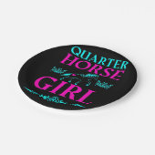 アクアとピンクの4分の1馬の少女 ペーパープレート (アングル)