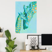 アクアとピーチジラフ ポスター (ホームオフィス)