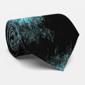 アクアとブラックのモダンアート ネクタイ (ロール)