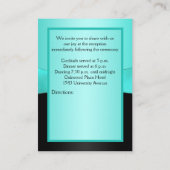 アクアとブラックの花柄II 受付カード エンクロージャーカード (裏面)