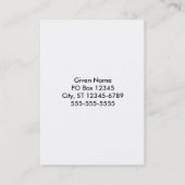 アクアとブラックジグザグ 名刺 (裏面)