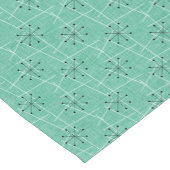 アクアとブラック、スターバストパターン | 50年代スタイル ショートテーブルランナー (コーナー)