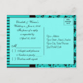 アクアとブラックR.S.V.P.カード インビテーションポストカード (裏面)