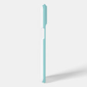 アクアとホワイトのモノグラムストライプ Case-Mate iPhoneケース (裏面 / 右)