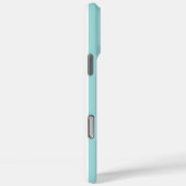 アクアとホワイトのモノグラムストライプ Case-Mate iPhoneケース (裏面 / 右)