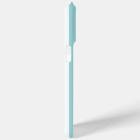 アクアとホワイトのモノグラムストライプ Case-Mate iPhoneケース (裏面 / 右)