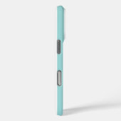 アクアとホワイトのモノグラムストライプ Case-Mate iPhoneケース (裏面 / 右)