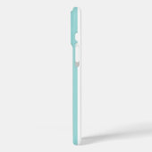 アクアとホワイトのモノグラム ストライプ Case-Mate iPhoneケース (裏面 / 左)