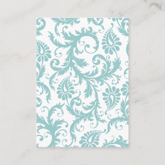 アクアとホワイトダマスクアクアトリムよく願う エンクロージャーカード (裏面)