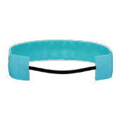 アクアとホワイトトレンディー8フォトコラージュ – Monogram アスレチックヘッドバンド (裏面)