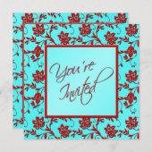 アクアとレッドフローラ「招待されました」招待状 招待状 (正面/裏面)